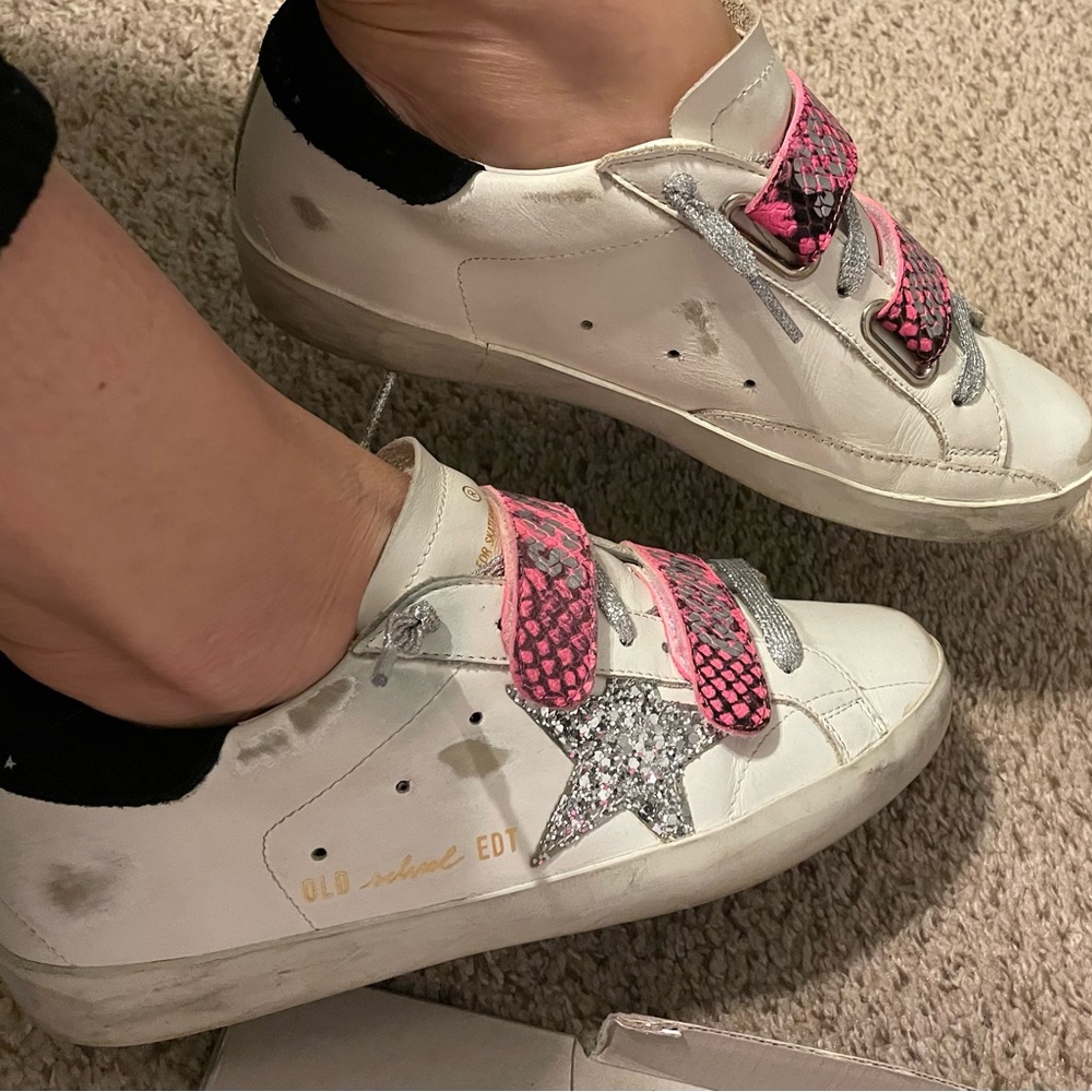 Authentic Golden Goose Old Schools, size 7